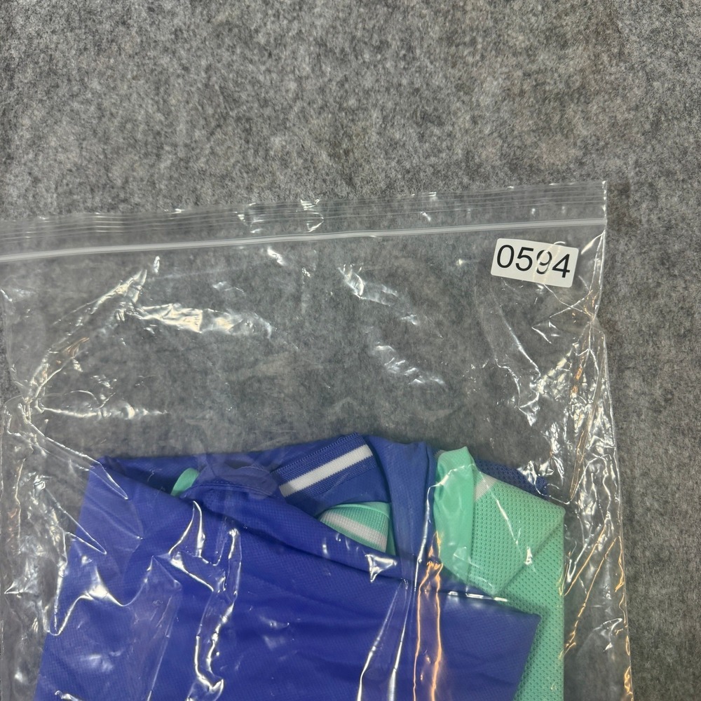 Mondetta Womens XL 1/4 Zip Short Sleeve Polo Shirt 2 Pack Mint and Blue - Picture 10 of 10